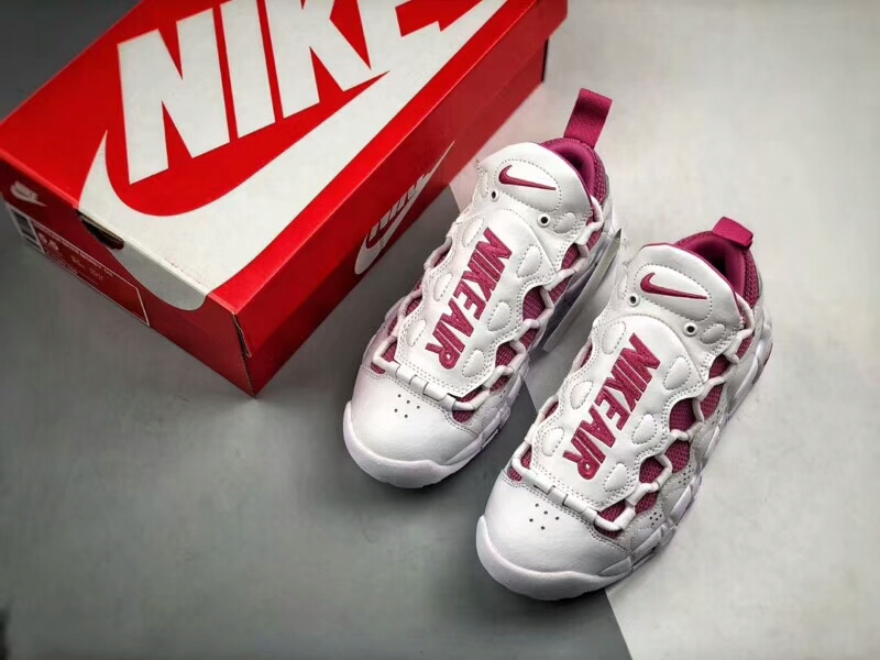 Authentic Nike Air More Moeny white&pink women